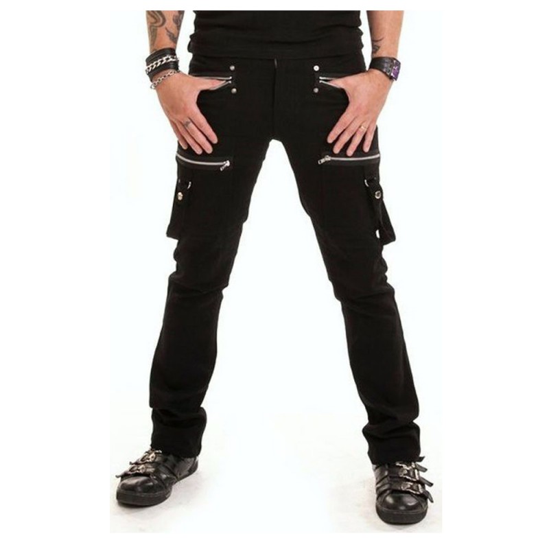 Men Long Pant with Strap and Zips 